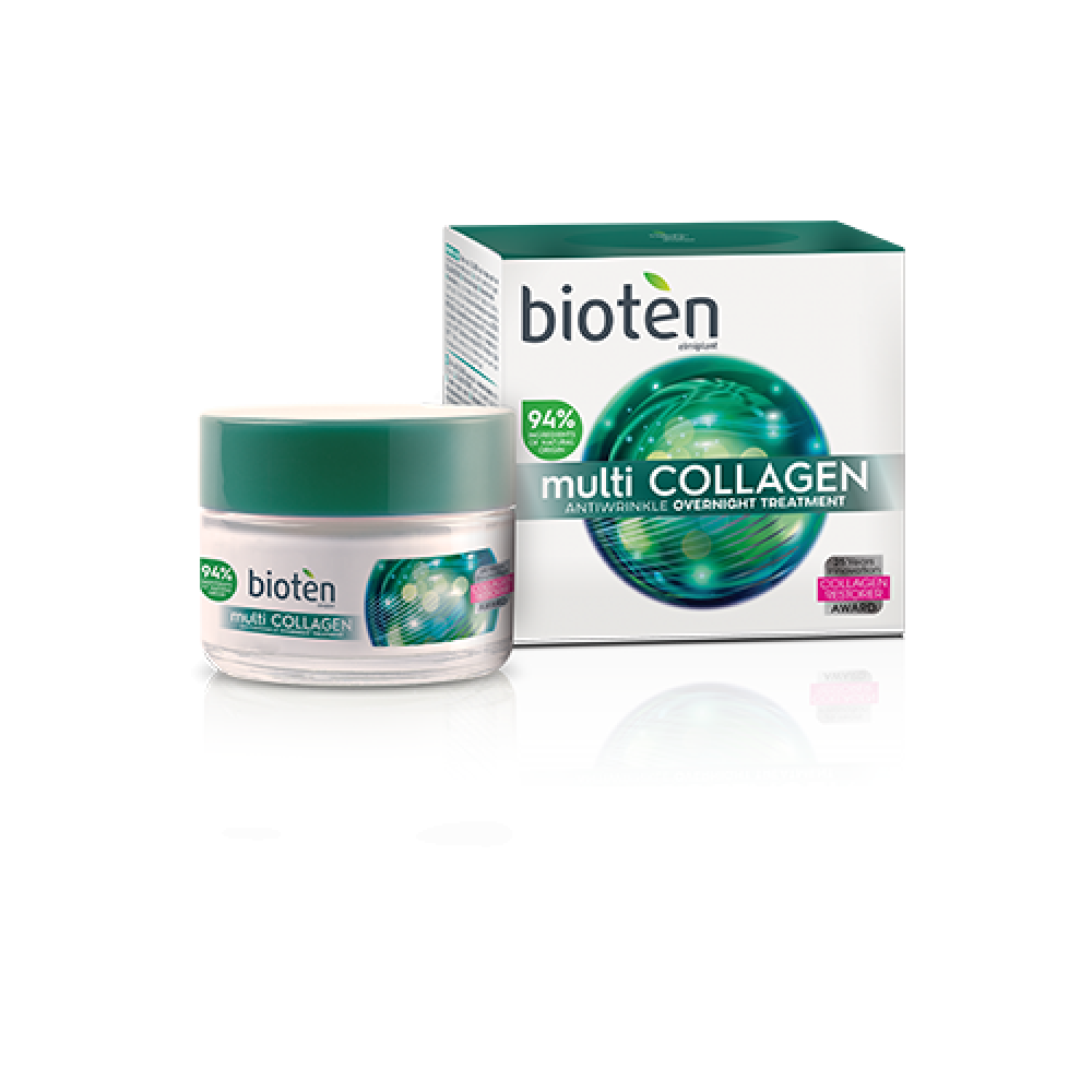 БИОТЕН MULTI COLLAGEN нощен крем за лице против бръчки 50 мл | Аптека ...